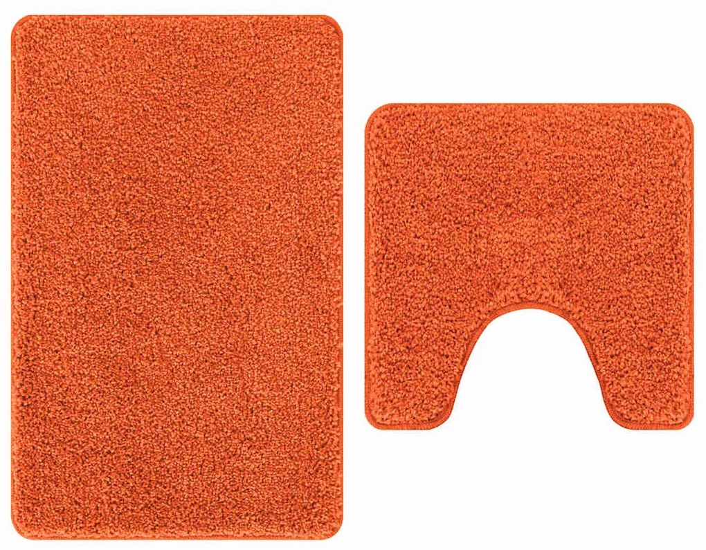 vidaXL Πατάκι μπάνιου 2 pcs Πορτοκαλί 50 x 50 cm Πολυπροπυλένιο