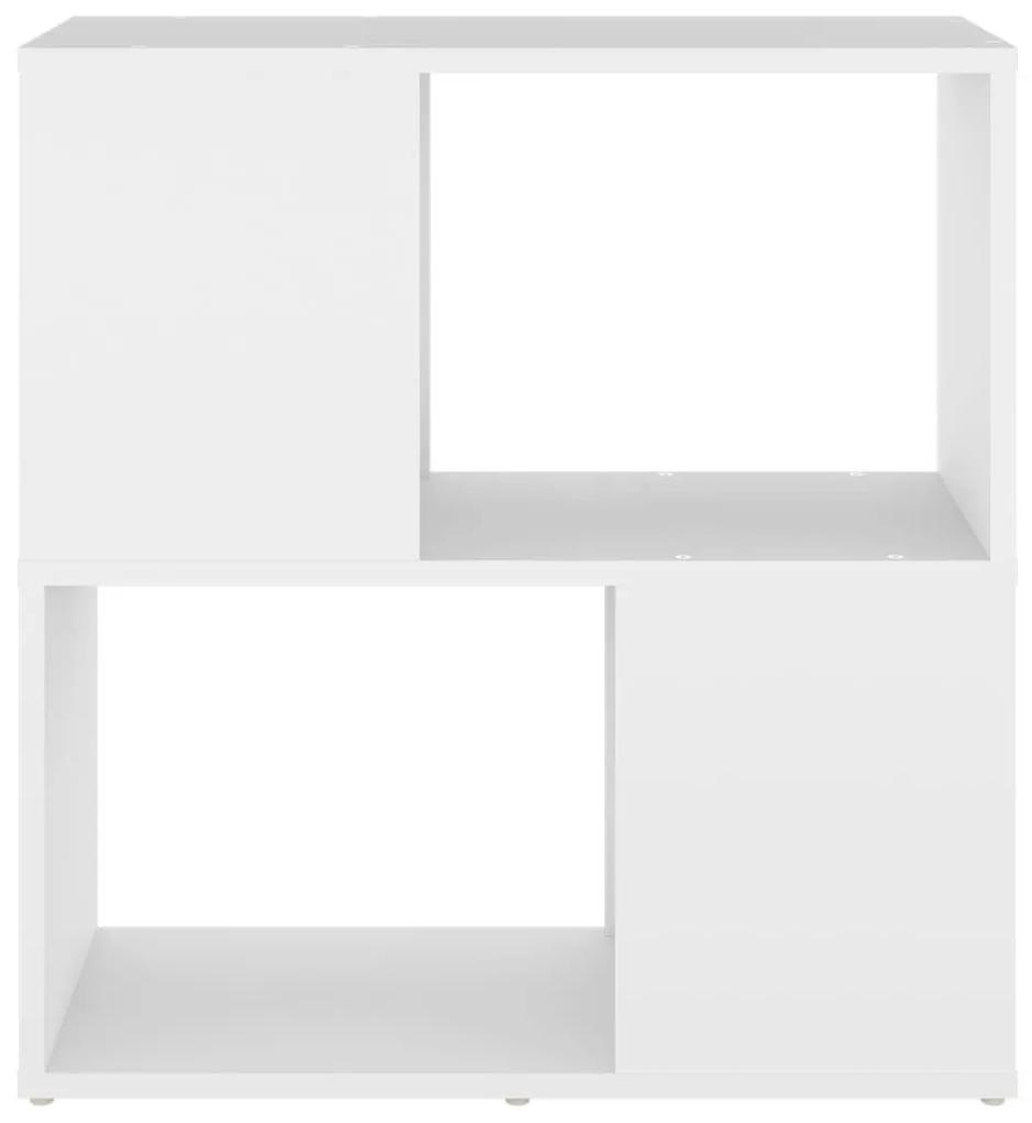 Βιβλιοθήκη Λευκή 60 x 24 x 63 εκ. από Μοριοσανίδα - Λευκό