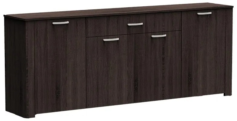 Μπουφές Kinley pakoworld σε ανθρακί-wenge απόχρωση 210x40x82εκ