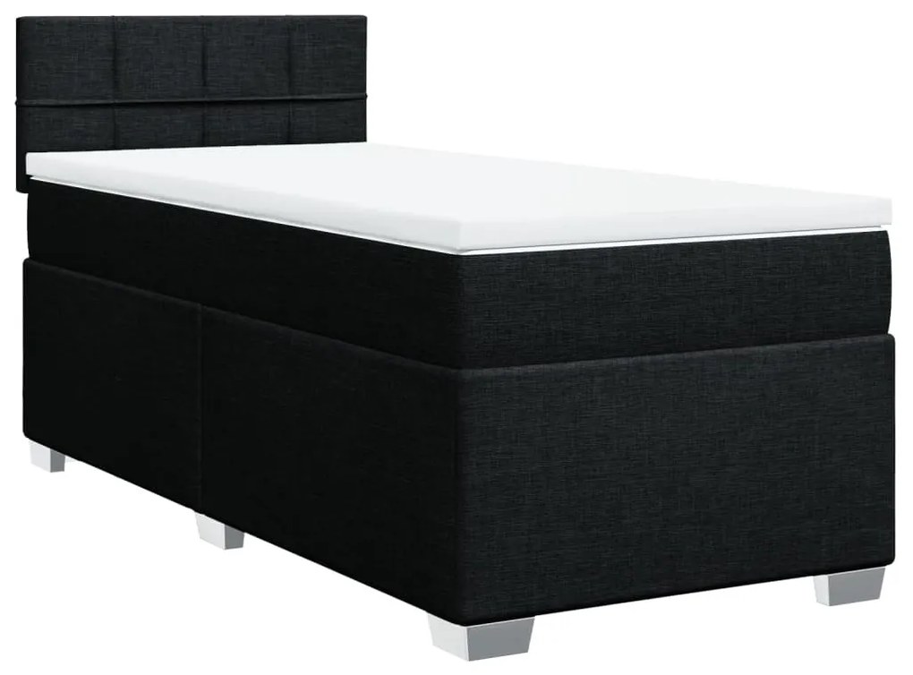 ΚΡΕΒΑΤΙ BOXSPRING ΜΕ ΣΤΡΩΜΑ ΜΑΥΡΟ 90X190 ΕΚ.ΥΦΑΣΜΑΤΙΝΟ 3285745