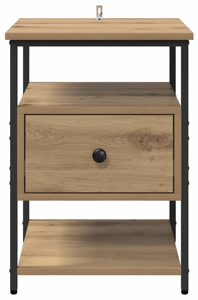vidaXL Κομοδίνο 2 pcs Artisan Oak 40 x 42 x 56 εκ Επεξεργασμένο ξύλο