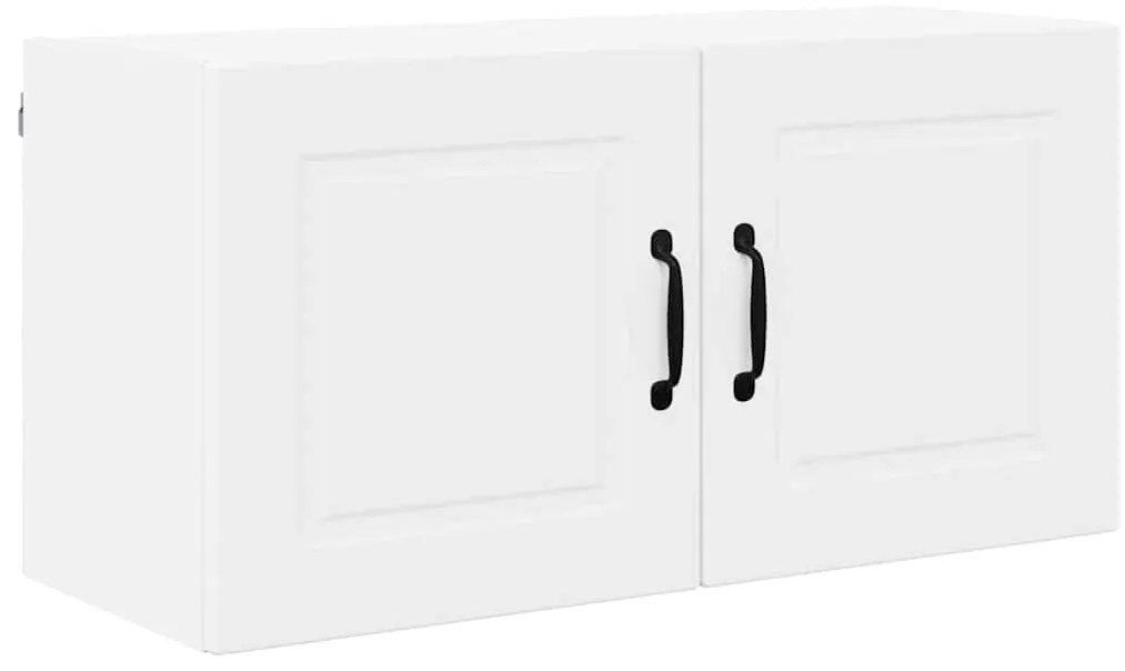 vidaXL Κρεμαστό ντουλάπι κουζίνας με ράφι Λευκό 80 x 31 x 40 εκ