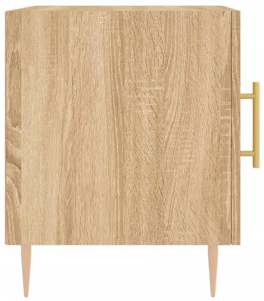 vidaXL Κομοδίνα 2 τεμ. Sonoma Δρυς 40x40x50 εκ. από Επεξεργασμένο Ξύλο