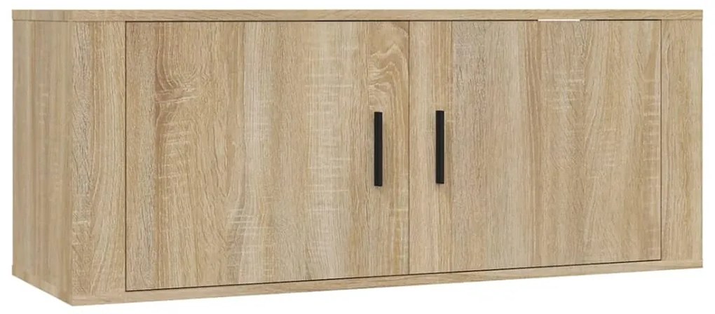 vidaXL Έπιπλα Τηλεόρασης Επιτοίχια 2 τεμ. Sonoma Δρυς 100x34,5x40 εκ
