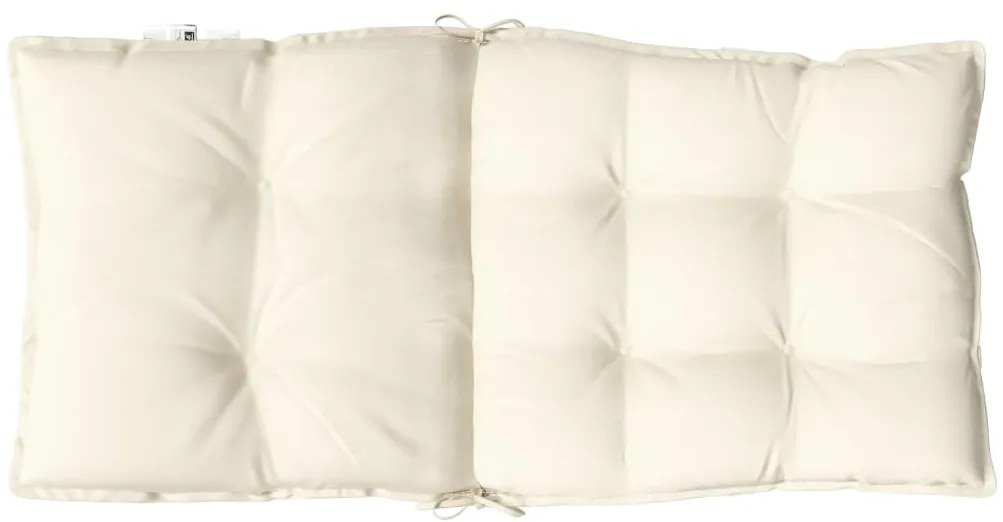 vidaXL Μαξιλάρια Καρέκλας Χαμηλή Πλάτη 4 τεμ. Κρεμ Ύφασμα Oxford