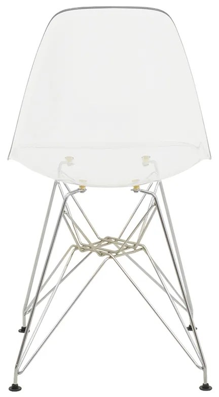 Καρέκλα Adelle pakoworld PP διάφανο-inox πόδι 46x55x81εκ - 292-000014