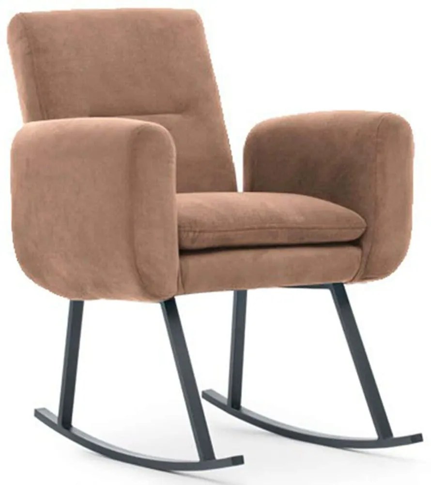 Πολυθρόνα Κουνιστή Kono 859FTN1757 52x86x99cm Light Brown