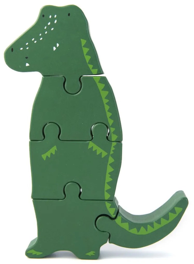 Ξύλινο Παζλ Με 4 Κομμάτια Trixie Body Crocodile