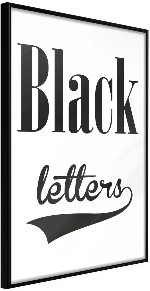 Αφίσα - Black Lettering - 30x45 - Μαύρο - Χωρίς πασπαρτού