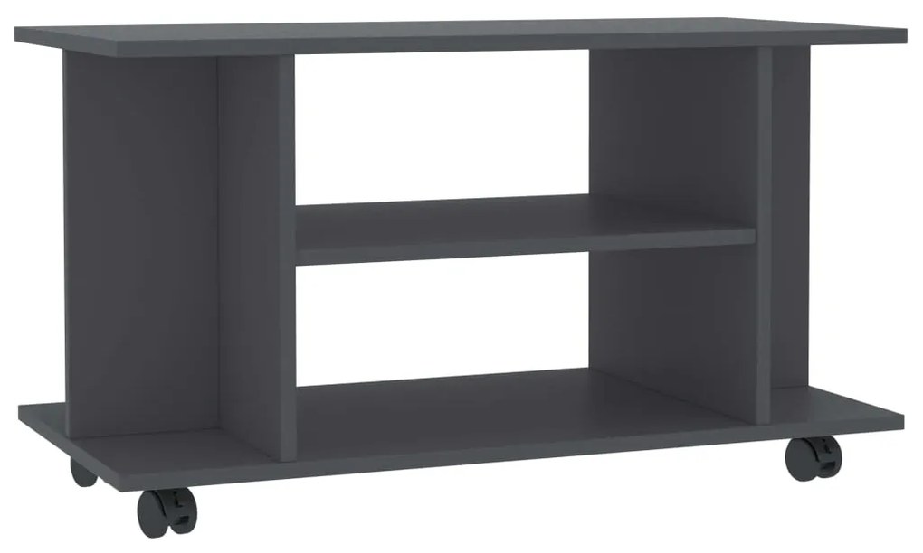 vidaXL Έπιπλο Τηλεόρασης με Ρόδες Γκρι 80x40x40 εκ. από Μοριοσανίδα