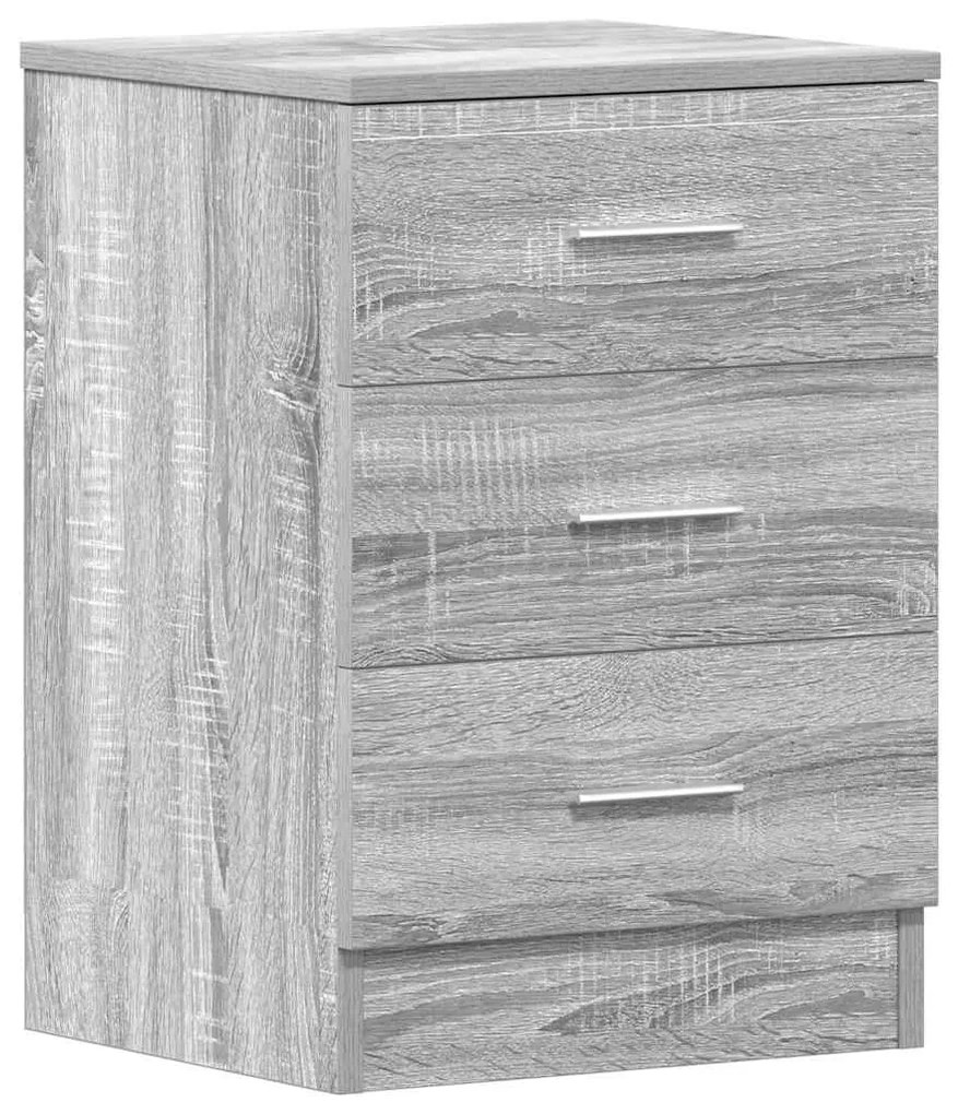 vidaXL Κομοδίνα 2 Τεμ. Γκρι Sonoma 38x35x56 εκ. από Επεξεργασμένο Ξύλο