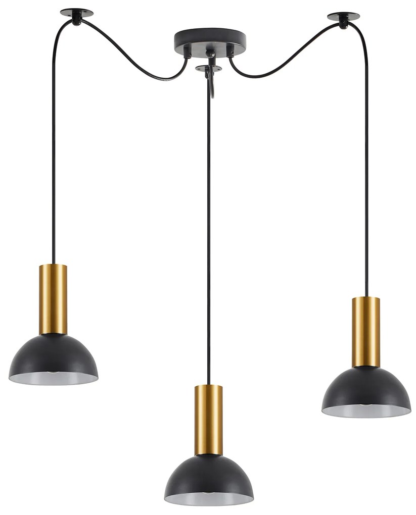 Φωτιστικό Οροφής  SE21-GM-4-BL3-MS3 ADEPT TUBE Gold Matt Pendant Black Metal Shade+ - 77-8647 - 51W - 100W - 77-8647