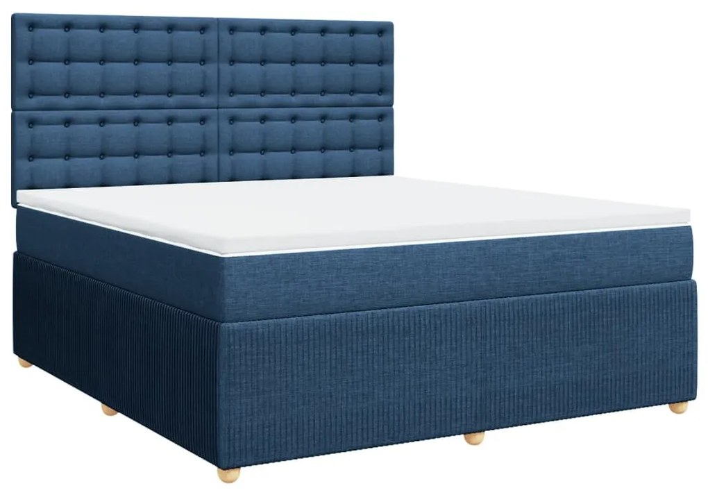 ΚΡΕΒΑΤΙ BOXSPRING ΜΕ ΣΤΡΩΜΑ ΜΠΛΕ 180X200 ΕΚ. ΥΦΑΣΜΑΤΙΝΟ 3292155