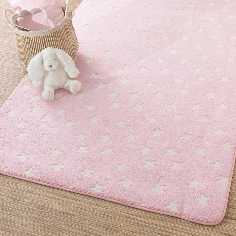 Παιδικό Χαλί Starlight Ροζ 115x180 - Borea Home