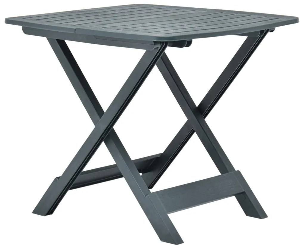 vidaXL Τραπέζι Κήπου Πτυσσόμενο Πράσινο 79 x 72 x 70 εκ. Πλαστικό