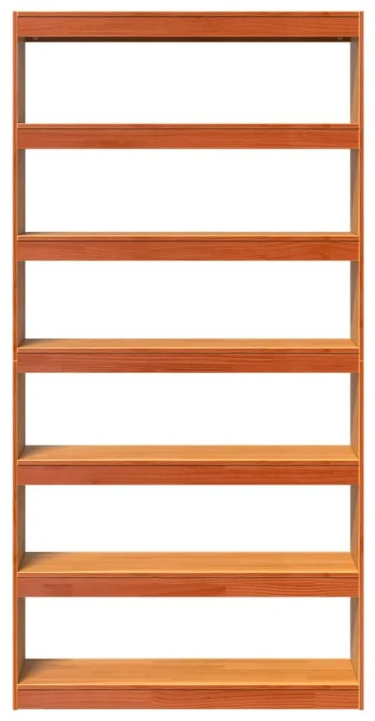 vidaXL Βιβλιοθήκη/Διαχωριστικό Χώρου 100x30x199,5 εκ Μασίφ Ξύλο Πεύκου