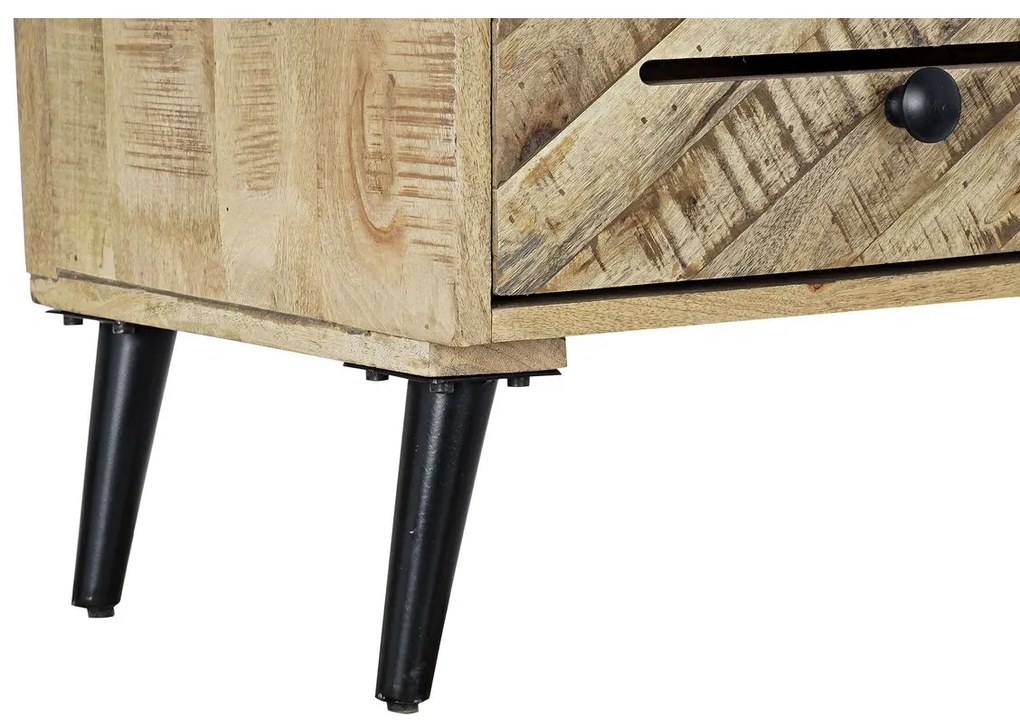 Ράφια DKD Home Decor Μαύρο Μέταλλο Σκούρο καφέ Ξύλο από Μάνγκο 100 x 40 x 180 cm