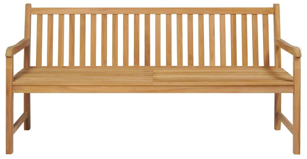 vidaXL Παγκάκι Κήπου 175 εκ. από Μασίφ Ξύλο Teak με Μπλε Μαξιλάρι