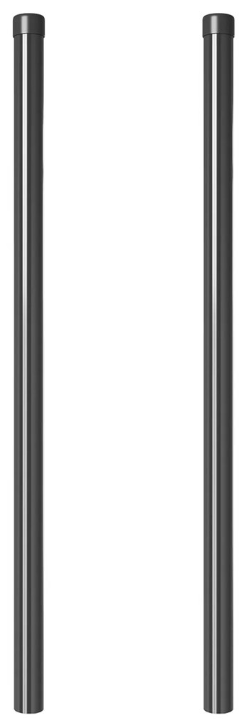vidaXL Πό posts φράχτη 2 pcs Γκρι 100 cm Ατσάλι με Επικάλυψη Πούδρας