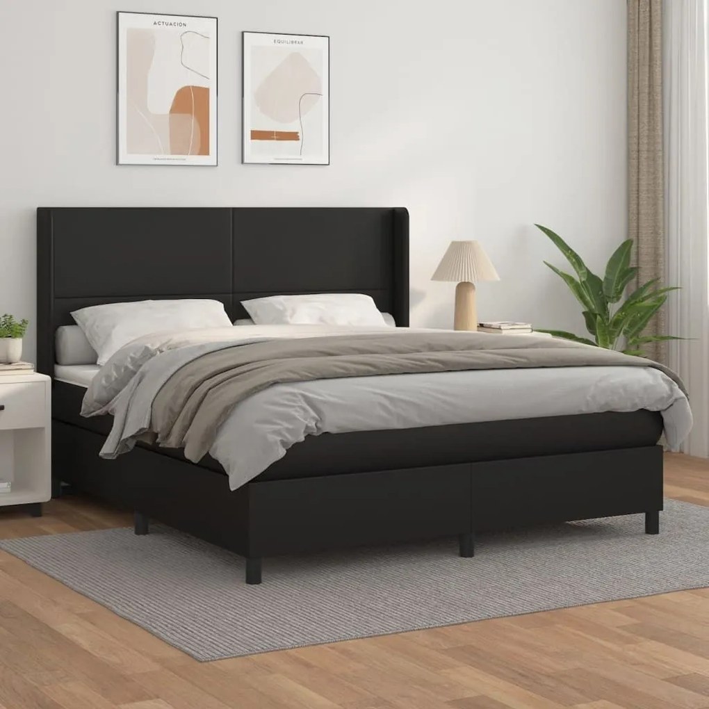 ΚΡΕΒΑΤΙ BOXSPRING ΜΕ ΣΤΡΩΜΑ ΜΑΥΡΟ 160X200ΕΚ.ΑΠΟ ΣΥΝΘΕΤΙΚΟ ΔΕΡΜΑ 3132387