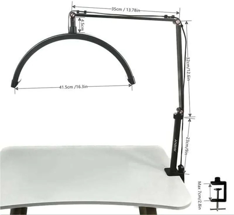 Επαγγελματική λάμπα Half Moon 3000K/4500K/6000K HD-M3X - Smart Moonlight