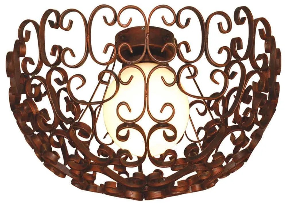 Φωτιστικό Οροφής Bale HL-3587-1M 77-4046 45x45x25cm 1xE27 60W Copper Homelighting