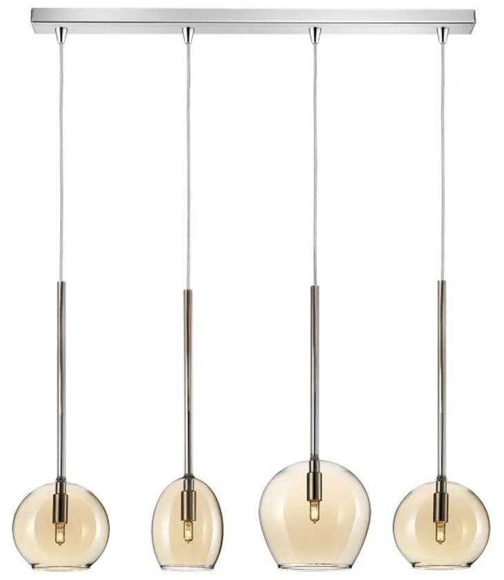 Φωτιστικό Οροφής - Ράγα 01156-09BR G9 LED 85cm Amber Luma