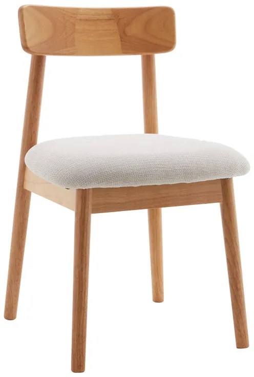 Καρέκλα Tullo pakoworld rubberwood σε φυσική απόχρωση 46x45x78εκ