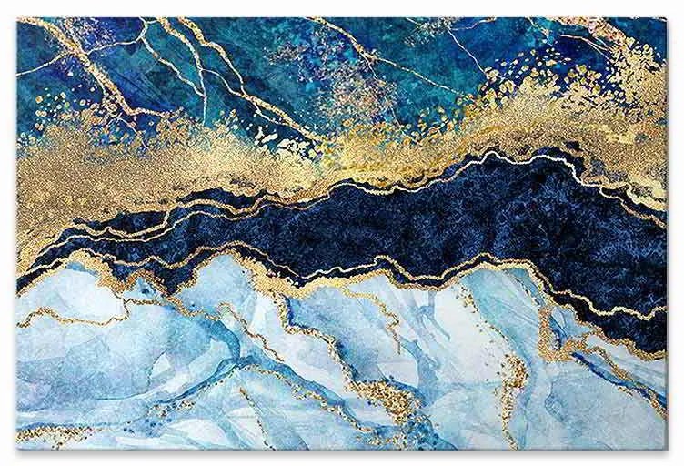Πίνακας σε καμβά Deep Blue" Megapap ψηφιακής εκτύπωσης 125x80x3εκ."