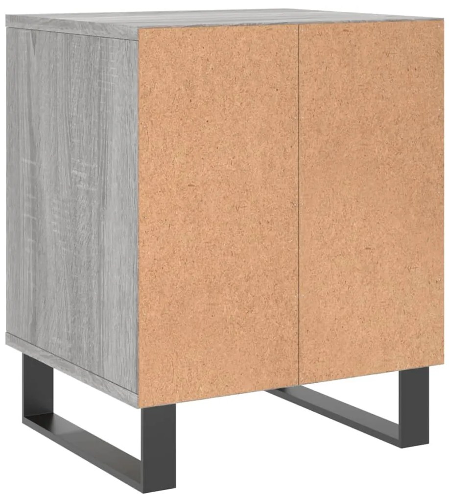 vidaXL Κομοδίνα 2 τεμ. Γκρι Sonoma 40 x 35 x 50 εκ. από Επεξεργ. Ξύλο