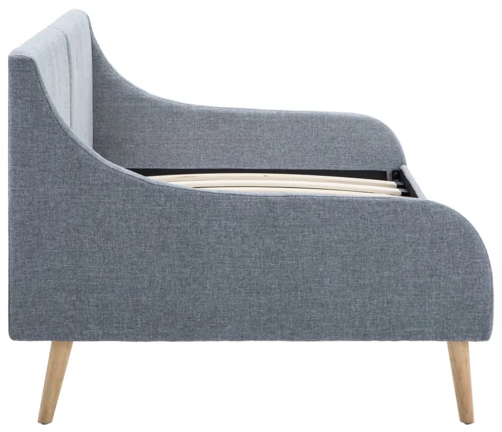 vidaXL Πλαίσιο Daybed Ανοιχτό Γκρι Υφασμάτινο + Στρώμα Αφρού Μνήμης