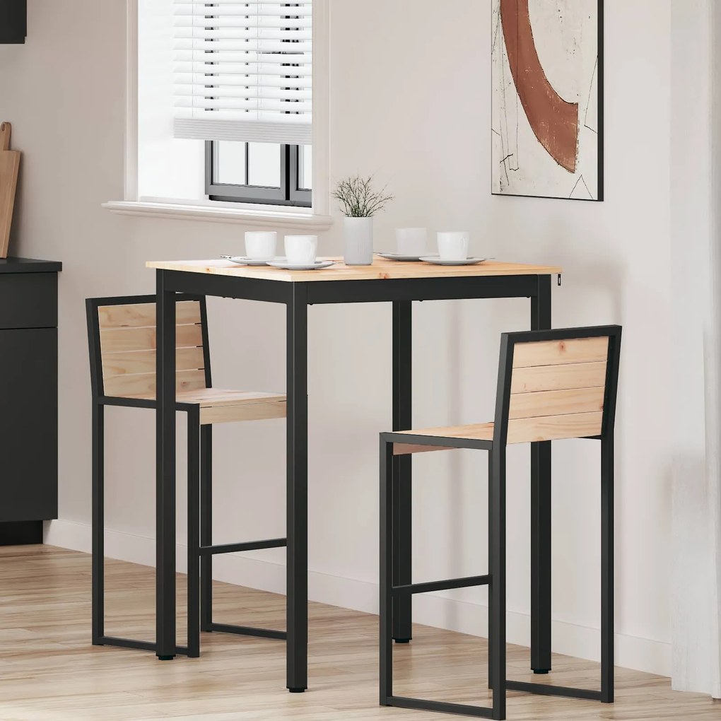 vidaXL Τραπέζι μπαρ Φυσικό 110 x 55 x 105 εκ. Στερεά ξυλεία πεύκου
