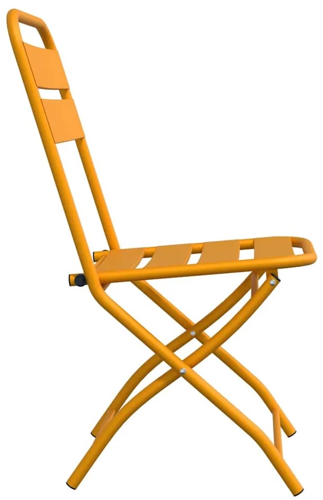 vidaXL Πτυσσόμενη Καρέκλα Κήπου 2 pcs Μουσταρδί 55 x 56.5 x 91εκ
