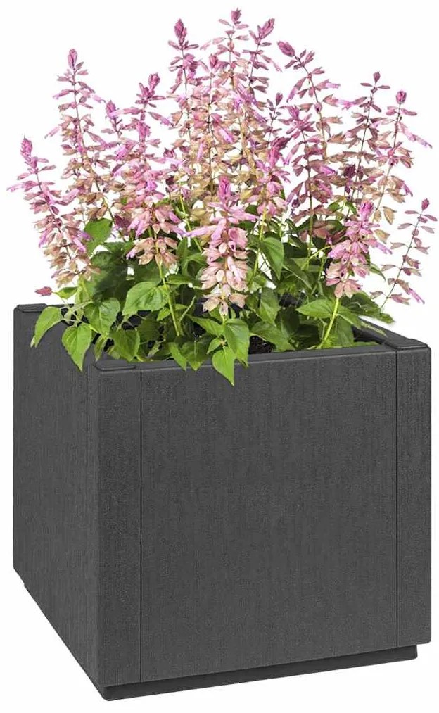 vidaXL Γλάστρα Κήπου Ανθρακί 36 x 36 x 35 εκ. Πολυπροπυλένιο