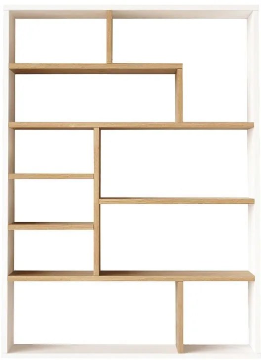 Βιβλιοθήκη Decora φυσικό - λευκό  90x22x123,6 εκ. 90x22x123.6 εκ.