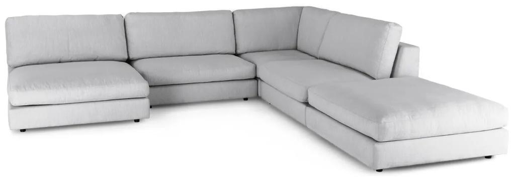 Πολυμορφικός γωνιακός καναπές Seattle L116, Ανοιχτό γκρι, 350x340x87cm, Πόδια: Πλαστική ύλη | Epipla1.gr