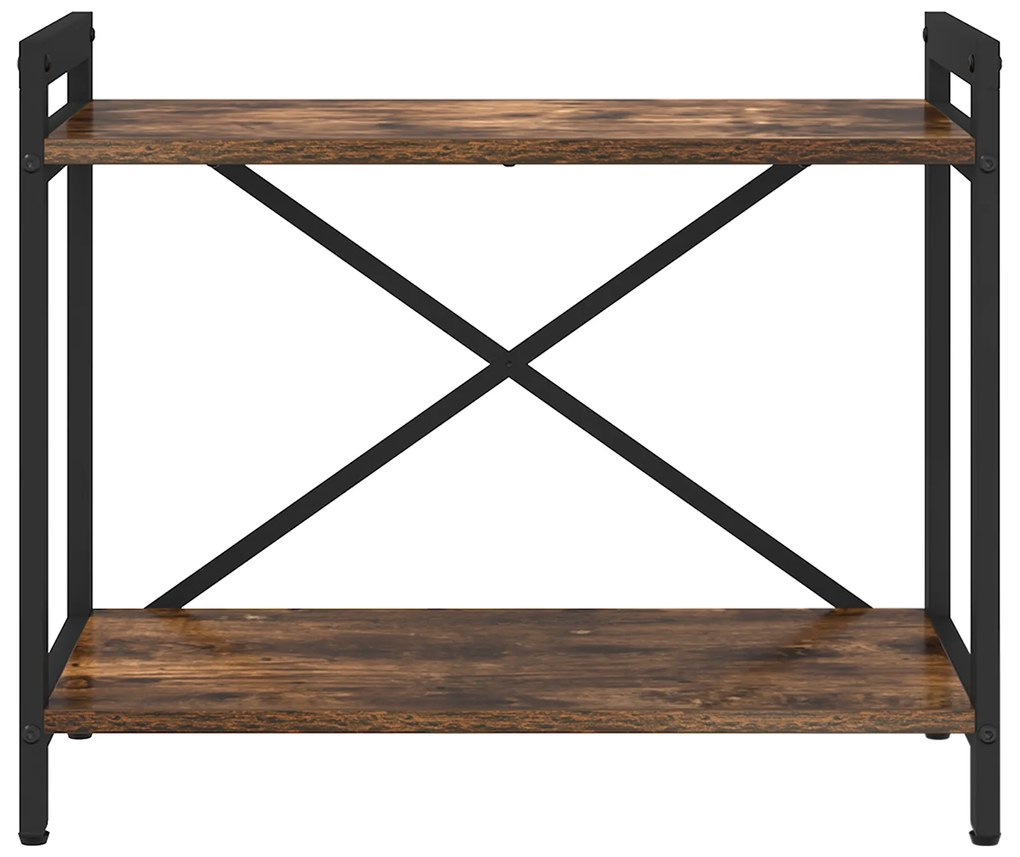 vidaXL Βιβλιοθήκη Καπνιστή δρυς 60 x 30 x 48.5 εκ Επεξεργασμένο ξύλο