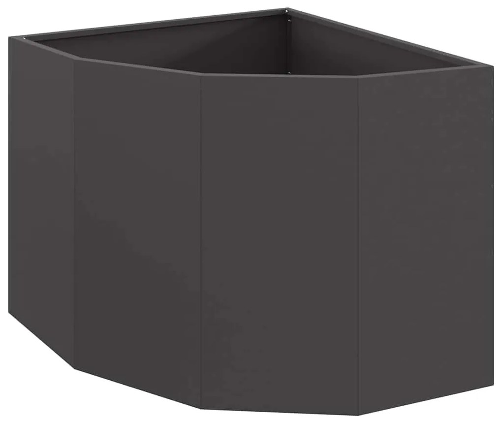 vidaXL Γωνιακό Ροδόδεντρο Μαύρο 60 x 60 x 50 εκ Ατσάλι