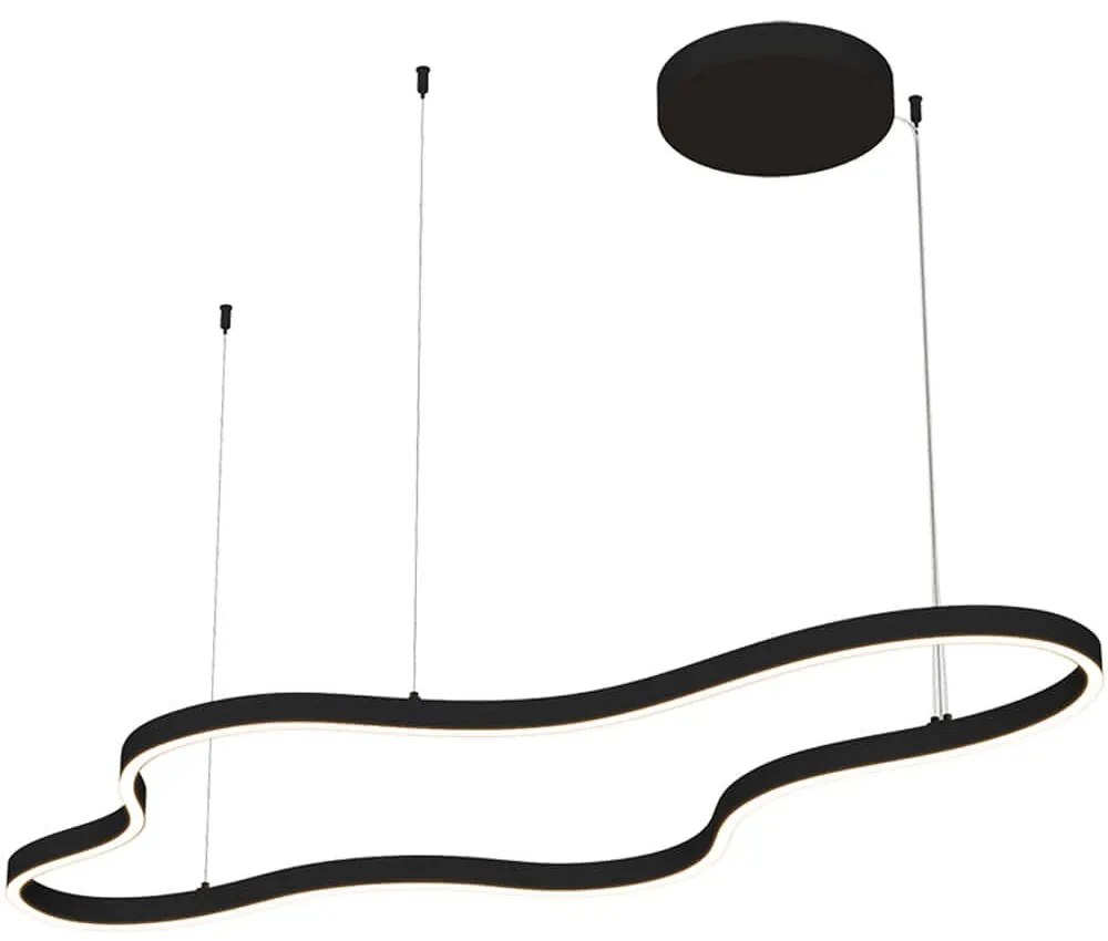Φωτιστικό Οροφής 25415 127x60cm Dim Led 3050lm 95W 3000K Black