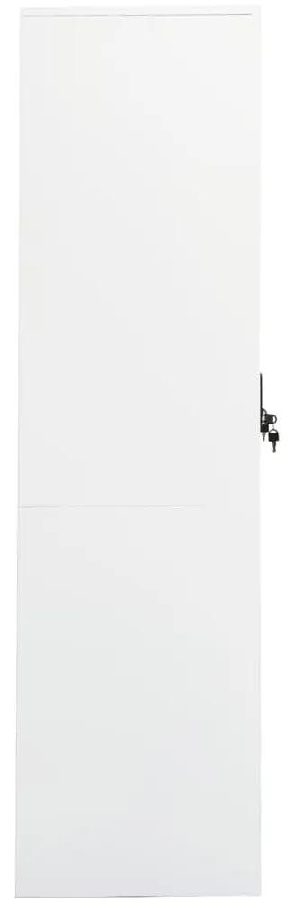 Ντουλάπα Λευκή 80 x 50 x 180 εκ. από Χάλυβα - Λευκό