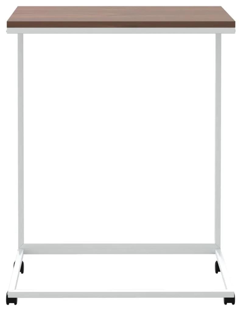 vidaXL Βοηθητικό Τραπέζι με Ρόδες Λευκό 55 x 35 x 70 εκ. Επεξ. Ξύλο