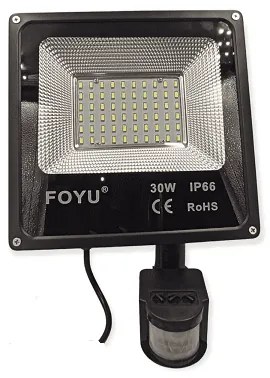 Προβολέας LED 30W με Αισθητήρα Κίνησης FOYU
