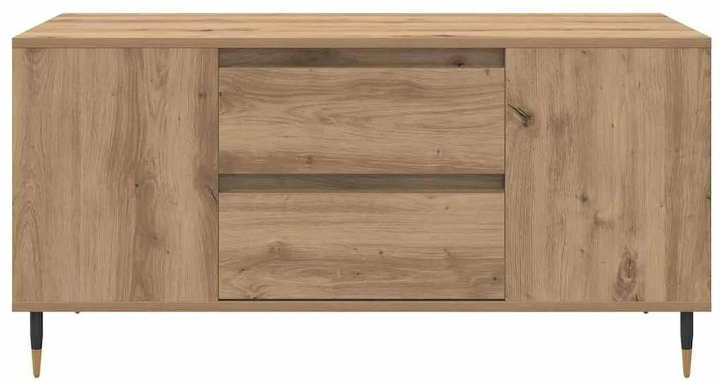 vidaXL Τραπεζάκι σαλονιού με συρτάρι artisan δρυς 102 x 44.5 x 50 εκ