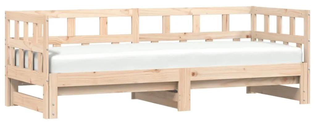 vidaXL Καναπές Κρεβάτι Συρόμενος 90 x 190 εκ. Μασίφ Ξύλο Πεύκου