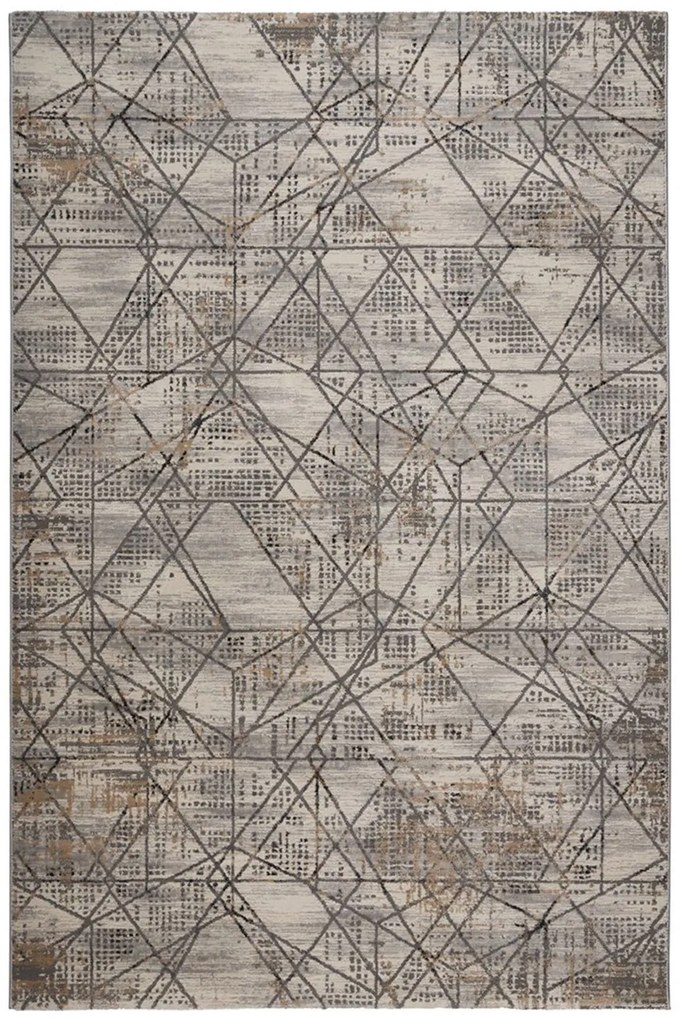 Χαλί Fanci 191Α Light Grey-Vison Βιοκαρπέτ 133X190cm