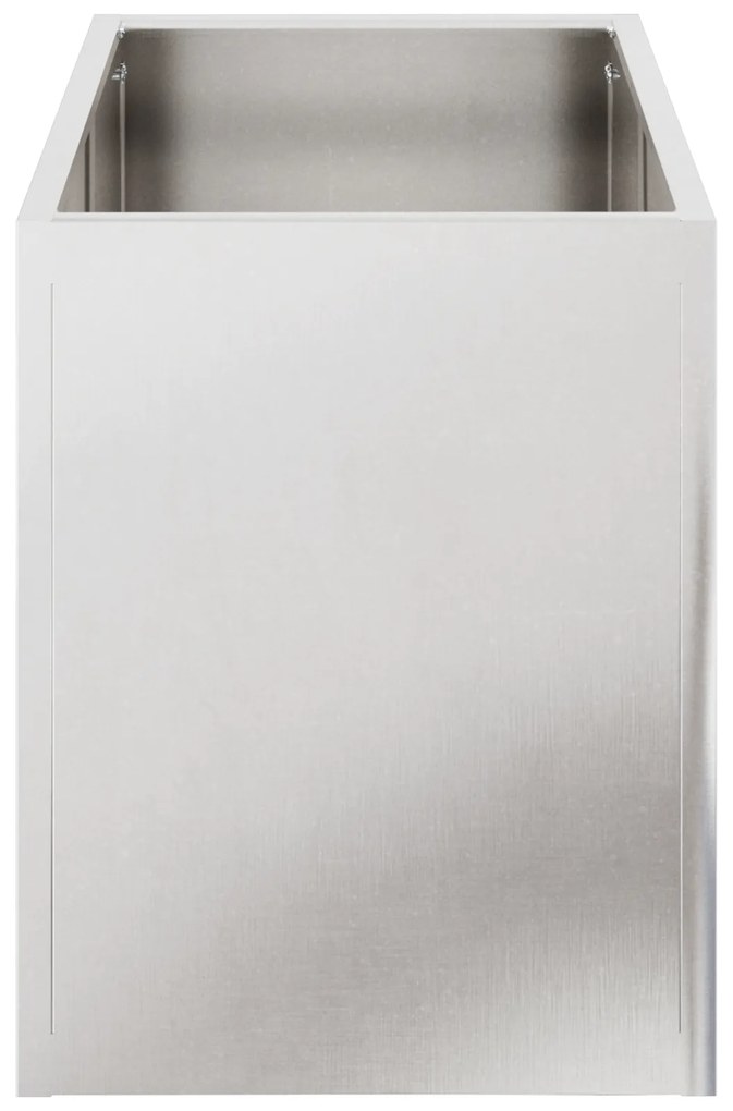 vidaXL Γλάστρα Κήπου Ασημί 50 x 32 x 40 εκ. Ανοξείδωτο ατσάλι
