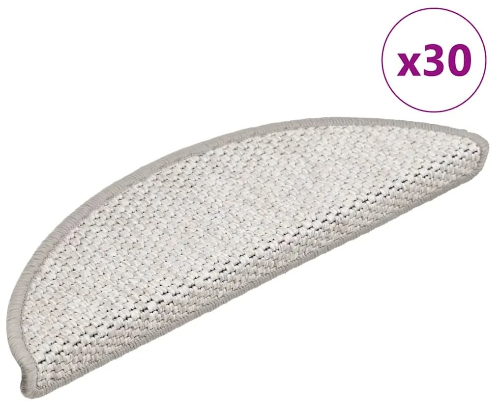 Πατάκια σκάλας αυτοκόλλητα με σισαλωτή όψη 30 τεμάχια 56x17x3cm