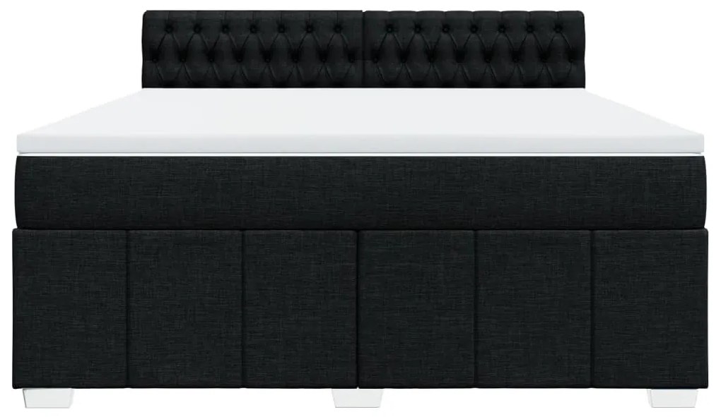 ΚΡΕΒΑΤΙ BOXSPRING ΜΕ ΣΤΡΩΜΑ ΜΑΥΡΟ 180X200 ΕΚ. ΥΦΑΣΜΑΤΙΝΟ 3289456