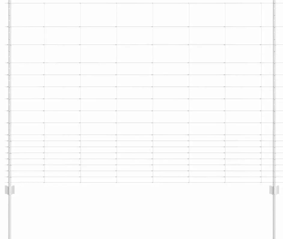 vidaXL Φράχτης με Στήλες. Ασημί 1.5 x 25 m Ατσάλι