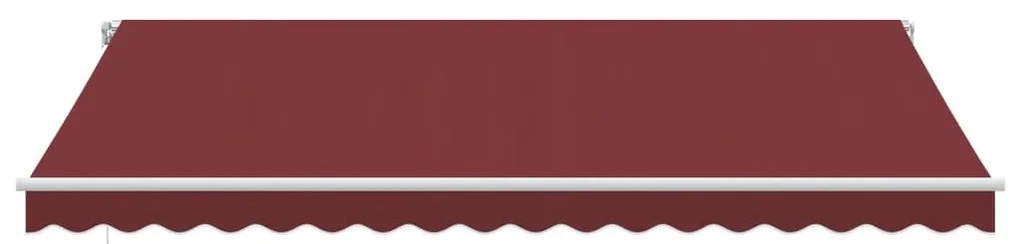 vidaXL Τέντα Πτυσσόμενη Χειροκίνητη με LED Μπορντό 450x300 εκ.